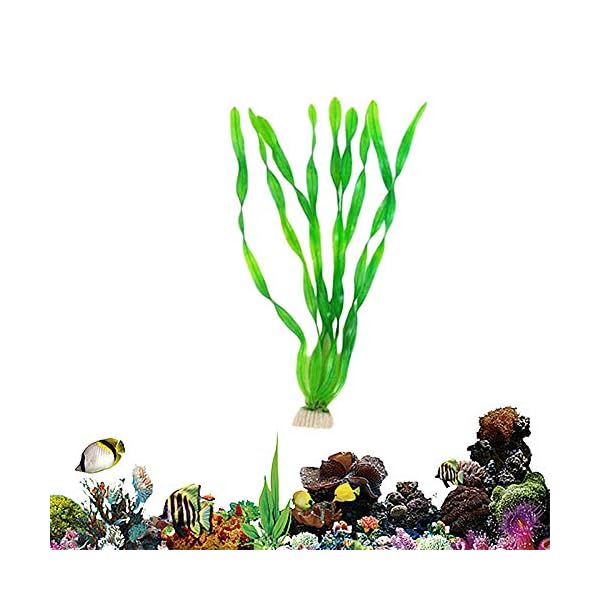 chunnron Piante Acquario Artificiali Piante Acquario Piante Decorative per acquari Ornamenti per Acquario Medio…