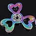 Fidget Spinner Rainbow Hand Spinning Toy EDC Focus Stress Reducer Toy Perfect for Girls Gift (Rainbow Heart)