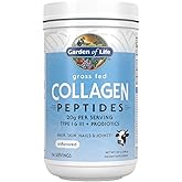 Garden of Life Grass Fed Collagen Peptides Powder Unflavored Collagen Powder for Women Men Hair Skin Nails Joints, Hydrolyzed Collagen Protein Supplements, Collagen for Women & Men, 14 Servings