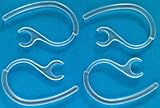 4pcs New Clear Ear Hooks for Emerson EM227 EM228 WM EM-277 EM-228 Bluetooth Headset Ear Loops Clips Hooks Loops Stabilizers Earhooks Earloops Earclips Earstabilizers Replacement Parts Part