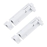 Bitray 3-inch Slide Bolt Latch White Slide Locks