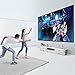 Yome 120 Inch Projector Screen, 16:9 HD Anti-Crease Indoor Outdoor Foldable Portable Movie Screen Support Double Sided Projection for Home Office Travel Party, 4K, 3D, White