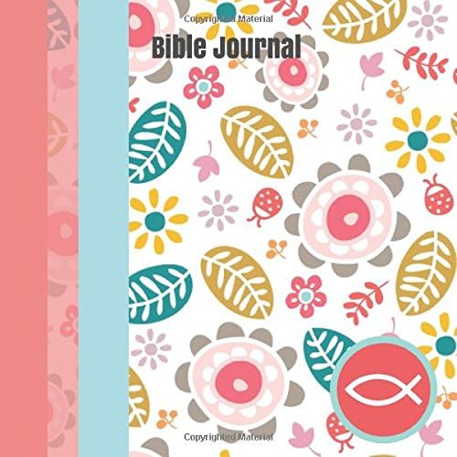 Bible Journal: Teen Girls Daily Bible Reading and Prayer Notebook with Pink Ladybugs and Whimsical Flowers Cover