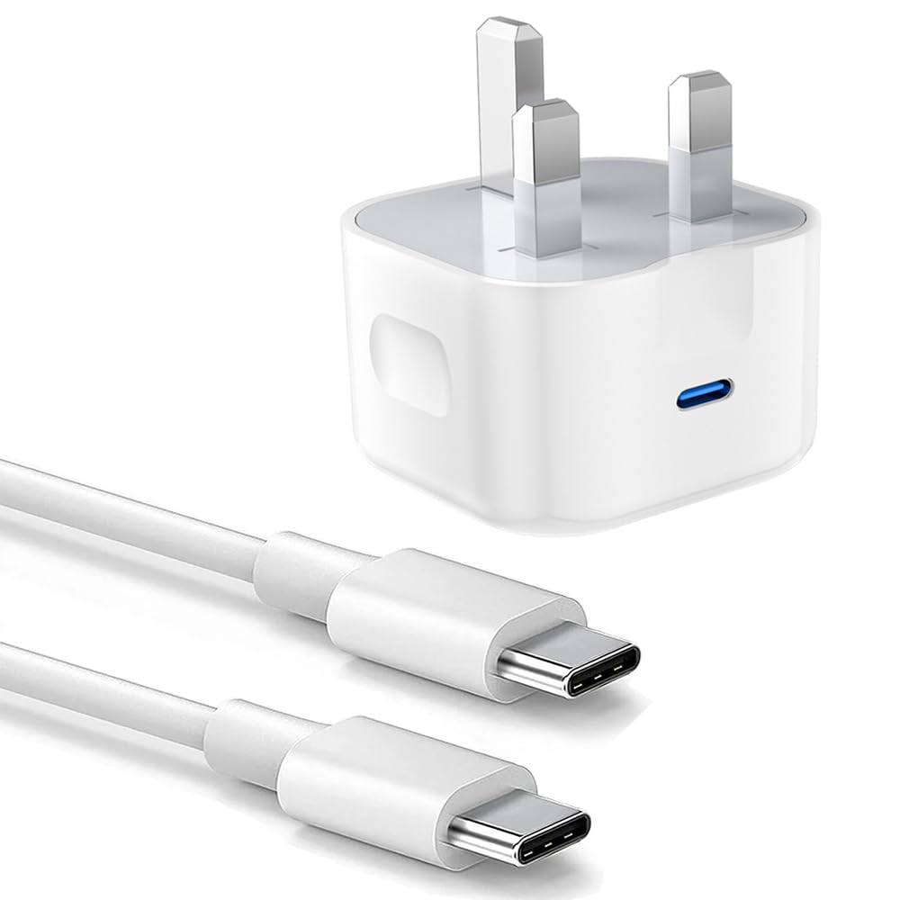 For Nokia G22/G42/XR21/G11/G21/G50/XR20/X20 Charger, Nokia G22/G42/XR21/G11/G21/G50/XR20/X20 Plug, 20W USB C Charger Plug With Type C Cable Fast PD Adapter Mains UK Charger Plug (White)