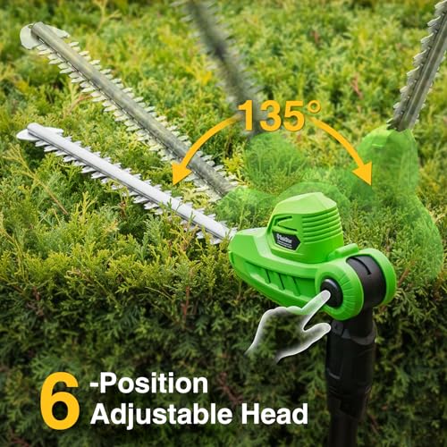 TaskStar 20V Pole Hedge Trimmer Cordless with Handle & Shoulder Strap 8.5ft photo 12