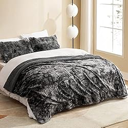 joybest Faux Fur Throw Blanket for Couch, Tie-Dye