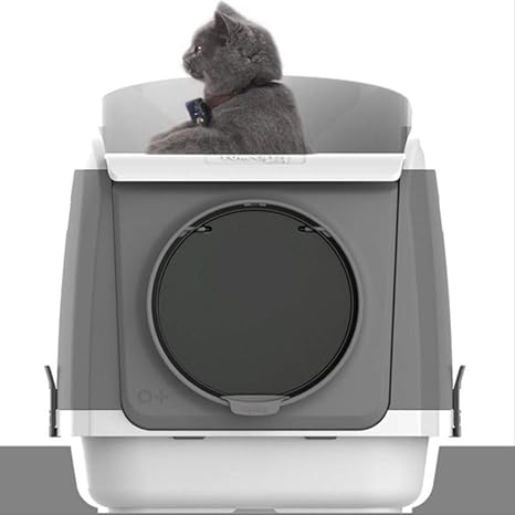 Myqg Bac A Litiere Chat Cabine Chat Bassin De Sable Double Porte Entierement Fermee Toilette Pour Chats Contre Les Eclaboussures Pliante Chat Litiere Boite De Chat Toilette S En Un Amazon Fr Animalerie