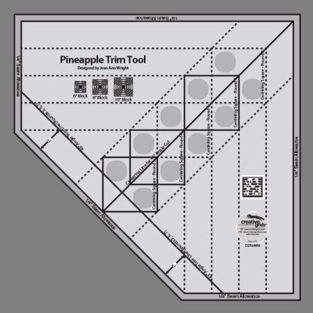 Creative grids pineapple trim tool quilting template ru…