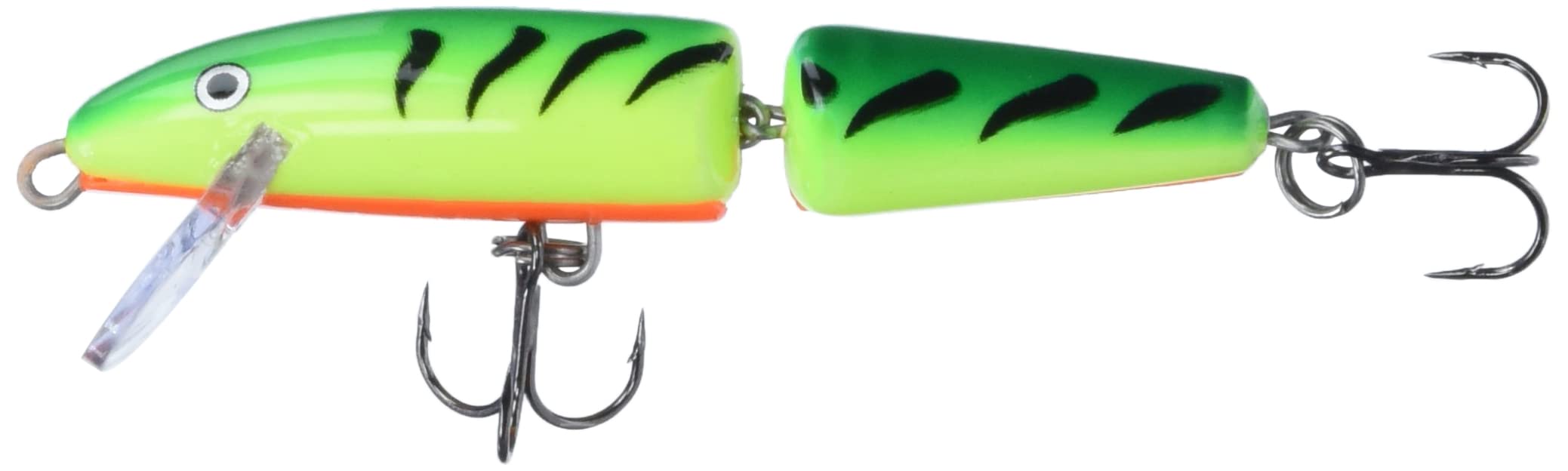 Rapala Jointed Lure with Two No. 5 Hooks, 1.5-2.1 m Swimming Depth, 9 cm Size, Firetiger