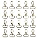 JETEHO 20 Pieces 1-inch Antique Brass Swivel Lobster Claw Clasps Purse Landyard Leather Craft Accessories