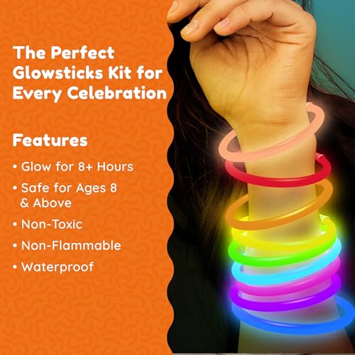 Glow Fever 209pcs Glow Sticks Bulk Party Pack includes 100 8