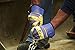 Wells Lamont Heavy Duty Work Gloves with Leather Palm, Medium (Wells Lamont 3300M), Blue/Tan