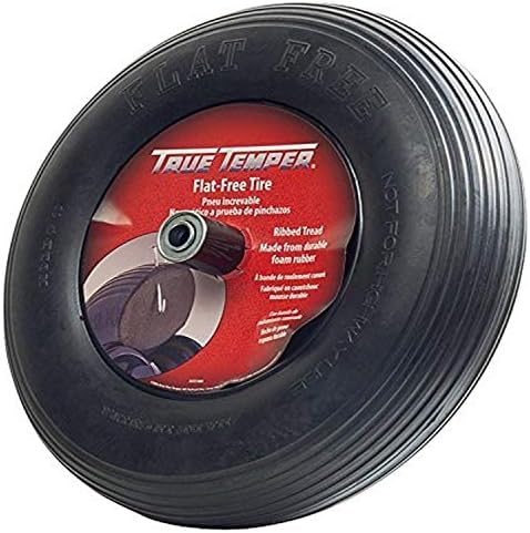 True Temper Fftcc 8 In Hub Never Flat Wheelbarrow Tire With Ribbed Tread 8Inch