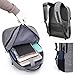 CoolBELL 17.3 Inch Laptop Backpack with USB Charging Port Function/Multi-Compartment Travel Rucksack/Water-Resistant Knapsack/Protective Day Pack for Men/Women (Grey)