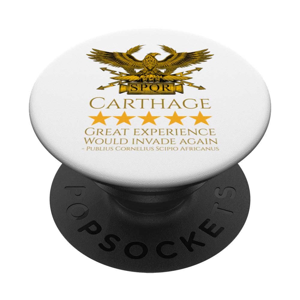 Scipio Africanus - Carthage - Ancient Rome History Meme SPQR PopSockets Swappable PopGrip