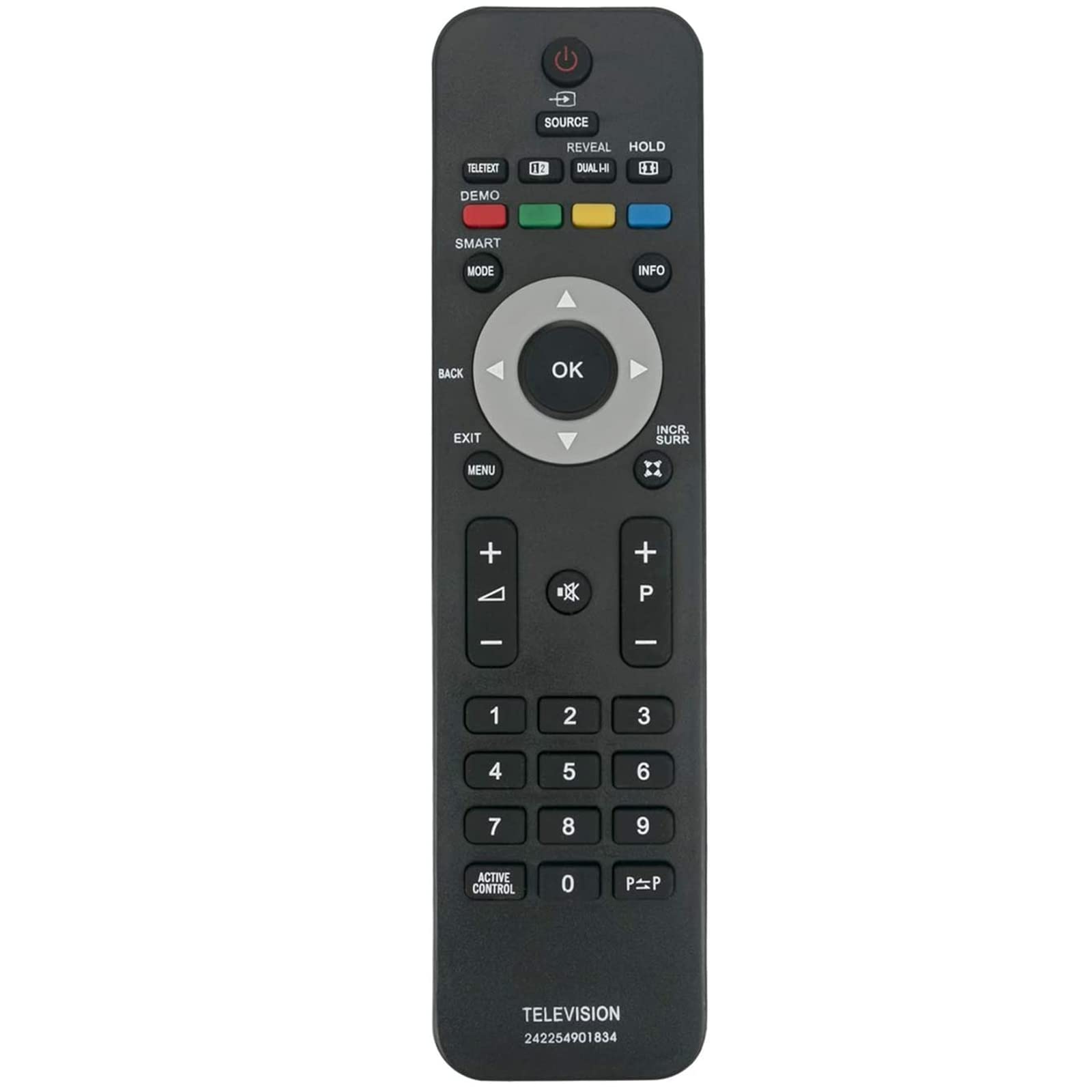 VINABTY 242254901834 Replacement Remote Control Compatible with Philips TV 19PFL3403 19PFL3403/10 22PFL3403 22PFL3403/10 19PFL3403/78 19PFL3403D/27 20PFL3403 22PFL3403/60 22PFL3403S/10 22PFL3403S/60
