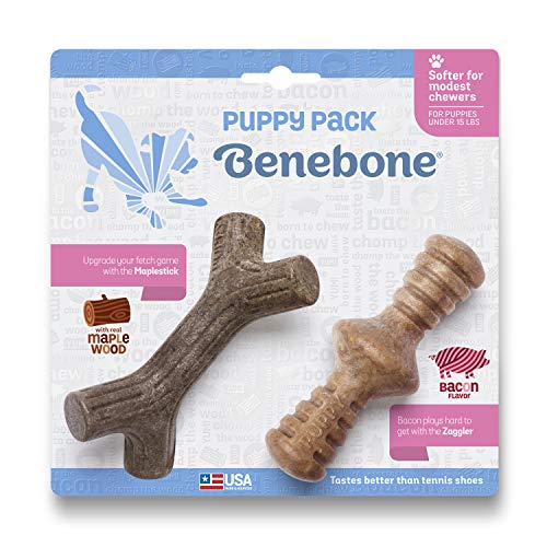 Benebone Puppy 2-Pack Maplestick/Zaggler Durable