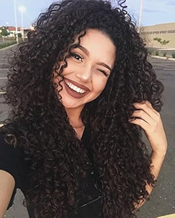 Amazon Com Preferred Long Kinkys Curly Wig For Black Women Free