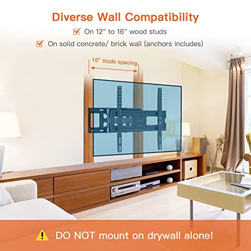 Perlegear TV Wall Mount Bracket Full Motion for 2665 Inch LED, LCD