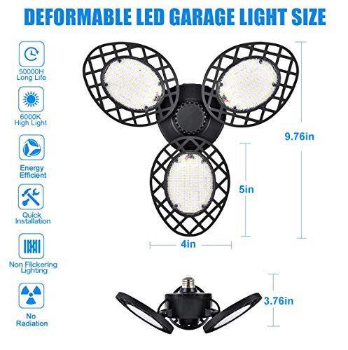 3 Deformable+6000Lumens+Adjustable+Basement+Workshop