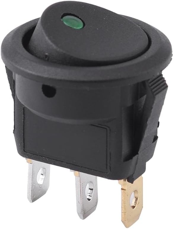 KIMISS Round Rocker Power Switch,Automotive Electrical Round On/Off Spst Switch 12v For Car Van Dash Boat Light A