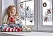 Christmas Decorations Window Clings 12-Pack I Christmas Stickers Decor I Re-Usable Christmas Decorations I Christmas Window Clings for Glass Windows Santa Claus, Snowman & Many More Indoor & Outdoor