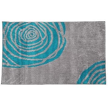 Amazon De Casa Fondo Mikrofaser Teppich Rosenblute Rutschf Ruckseite