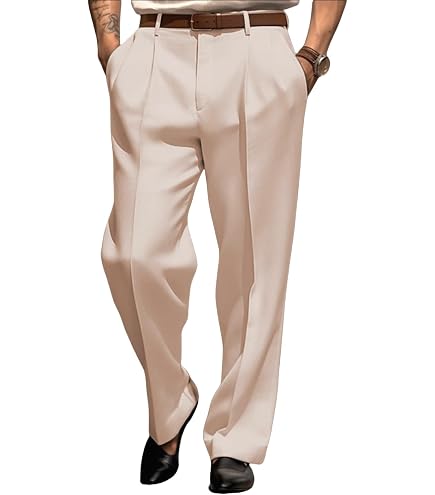 メンズウェア BRIEFING CL SINGLE PLEATED DRESS PANTS Men Business Suit Pants with Double Pleats Pleat-Front Dress Pant