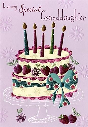 Petite Fille Gateau Avec Bougies De Qualite En Relief Carte D Anniversaire Amazon Fr Cuisine Maison