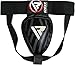 RDX MMA Abdo Guard Groin Cup Boxing Adult Abdominal Protector Jock Strap Muay thai,Black,Medium