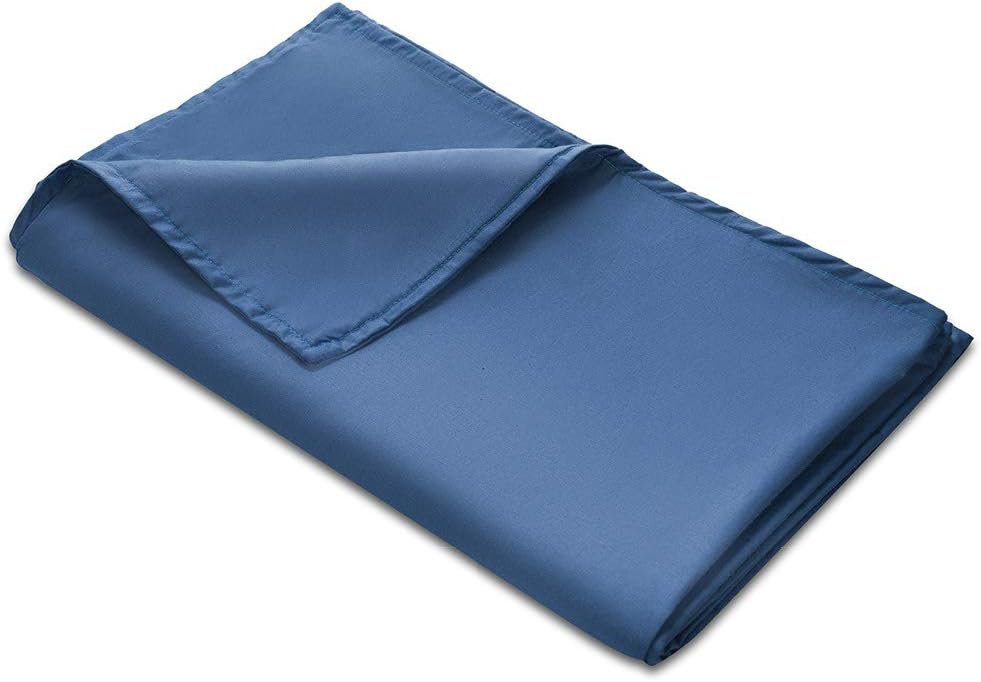 Quility Premium Removable Duvet Cover for Weighted Blanket | 100% Cotton Cover Fabric | 36"x48" | Blue