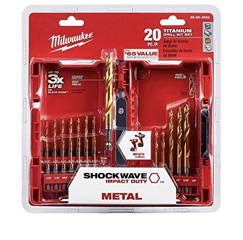 Milwaukee Shockwave Titanium Red Helix Drill Bit Set (20-Piece)