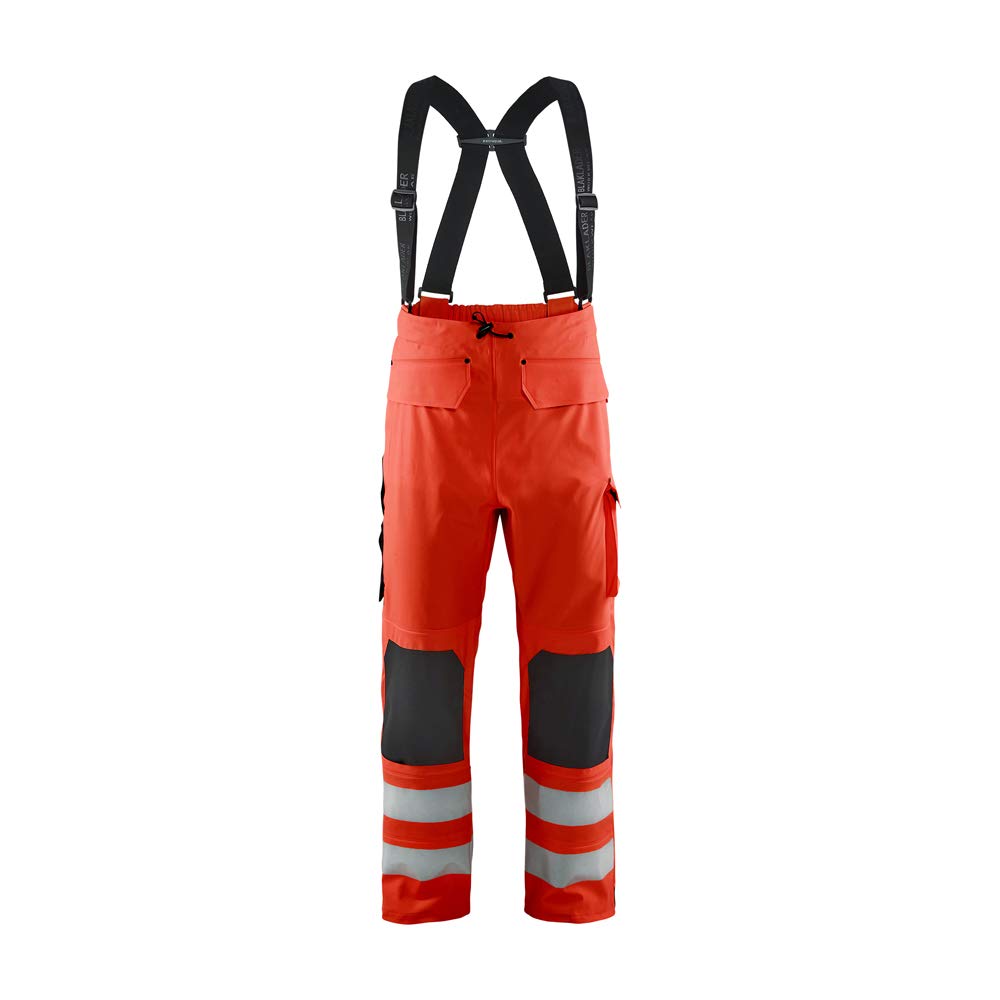 Blakläder 130220035500XXXL Level 2 Rain Trousers, High Vis Red, Size XXXL