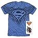 Superman Winged S Shield Logo All Over T Shirt & Stickers (Medium)