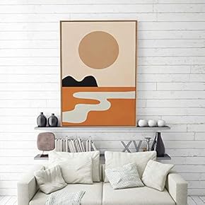 Framed Home Artwork Simple Style Sunset for Living Room Bedroom