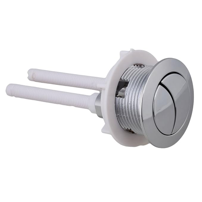 BQLZR Silver Dual Flush Toilet Water Tank Push Buttons Rods 114mm