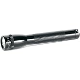 MagLite Mini LED 2-Cell AA Flashlight &ndash; High-Powered Compact LED Light with Multi-Mode Function, Water-Resistant Aluminum Build, Adjustable Beam, Includes Batteries &amp; Holster &ndash; Black