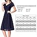 Noctflos Women's 1950s Vintage Lace Contrast V-neck Formal Cocktail Wrap Dress