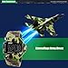 FANMIS Unisex Elegant Plane Style Digital Display Waterproof Outdoor Sports Silicone Strap LED Wrist Watch (Green)