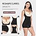 MISS MOLY Seamless Latex Bodysuit Body Shaper Open Bust Shapewear Slimmer Firm Control Body Briefer(Black/Beige) (M/US Size 10-12, Latex Bodysuits Black)