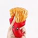DANCING LEAVES 5pcs Jumbo Squishies, Lemon, Peach, Ice Cream Cone, Emoji Bun, French Fries, Slow Rising Squeeze Kawaii Squishies Scented Charms Hand Wrist Stress Relief Toys