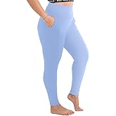 Walifrey Plus Size Leggings with Pockets for Women, High Waist Opaque Tummy Control Leggings