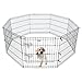 Dog Pet Playpen Foldable Puppy Playpen Exercise Pen Fence Indoor 8 Panel Dog Pen Ideal for Medium Dogs Rabbits - 24 inches