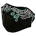 ZAN Headgear 1/2 Face Glow In The Dark Neoprene Mask Venetian Swirl