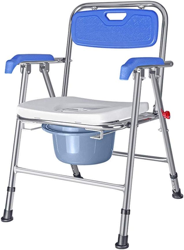 Bedside Commodes ROMX Portable Toilet, Deluxe Commode Chair 3-in-1 Shower chair | Toilet lift bracket | Portable folding For Old people, disabled people, people with reduced mobility