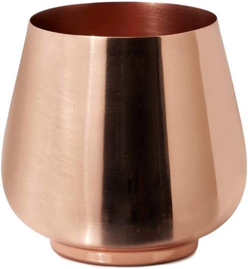Serene Spaces Living Copper Mini Egg Pot Vase, Decorative Copper Vase, Floral Centerpiece at Weddings, Events, Parties, Home Dining Table, Rose Gold Vases For Décor, Measures 3.5