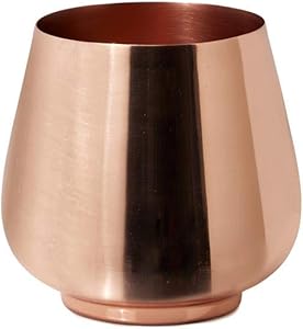 Serene Spaces Living Copper Mini Egg Pot Vase, Decorative Copper Vase, Floral Centerpiece at Weddings, Events, Parties, Home Dining Table, Rose Gold Vases For Décor, Measures 3.5