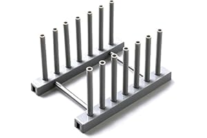 Plastic Kitchen Dish Rack with Detachable Beams and Removable Tray for Efficient Drying of Plates and Utensils (Grey)