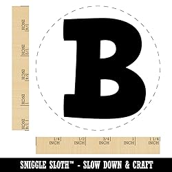 Fun Bold Font Letters and Numbers Rubber Stamp for