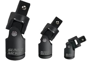SUNHZ MCKP SUNHZMCKP Universal Joint Socket, 3-Piece，1/4-Inch, 3/8-Inch, 1/2-Inch Drive Set